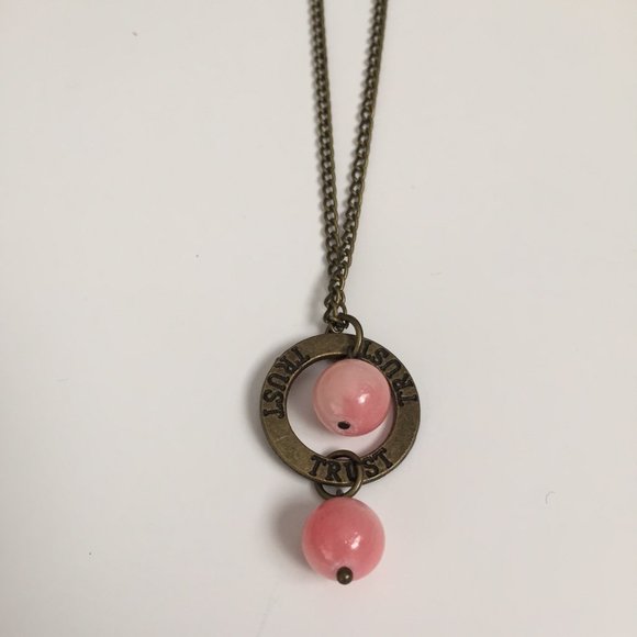 2 for $32 / Pink Stone Trust Necklace - Picture 5 of 7